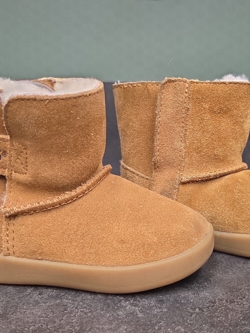 UGG Kids Chestnut Suede Cozy Shearling Boots